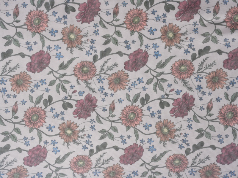 Polyester-viscose twill trykt foring stof