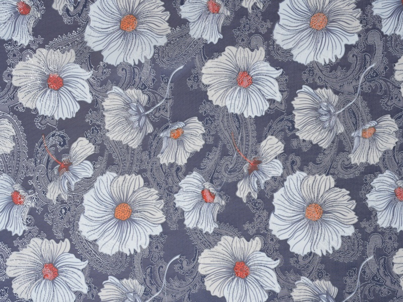 Polyester-viscose Jacquard trykt foring stof